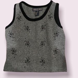 Gray lambswool medium petite vest